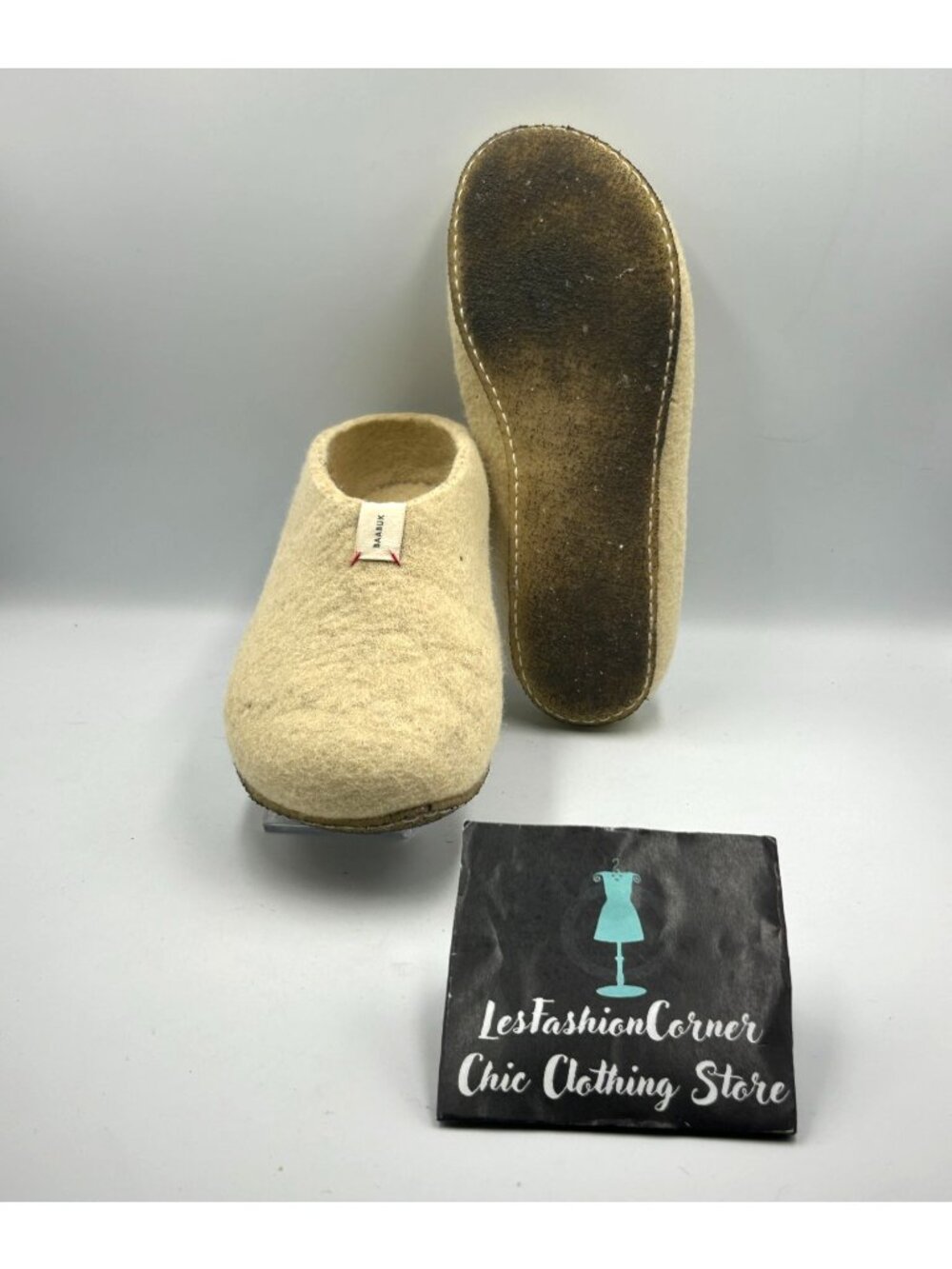 Baabuk Men's Vainilla Wool Felted Mel Slip-On Slippers Size 11 (44) 3298 - Picture 2 of 16